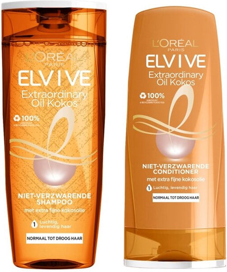 L'Oréal Elvive Extraodinary Oil Kokos Voordeelpakket 2-delig, VoordeligInslaan.nl