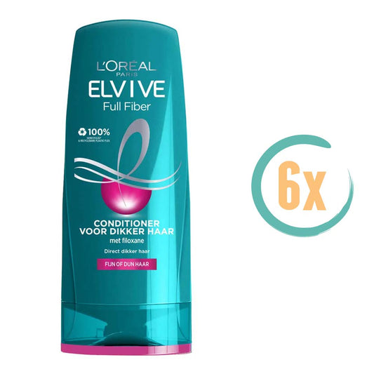 6x L'Oréal Elvive Full Fiber Conditioner 200ml