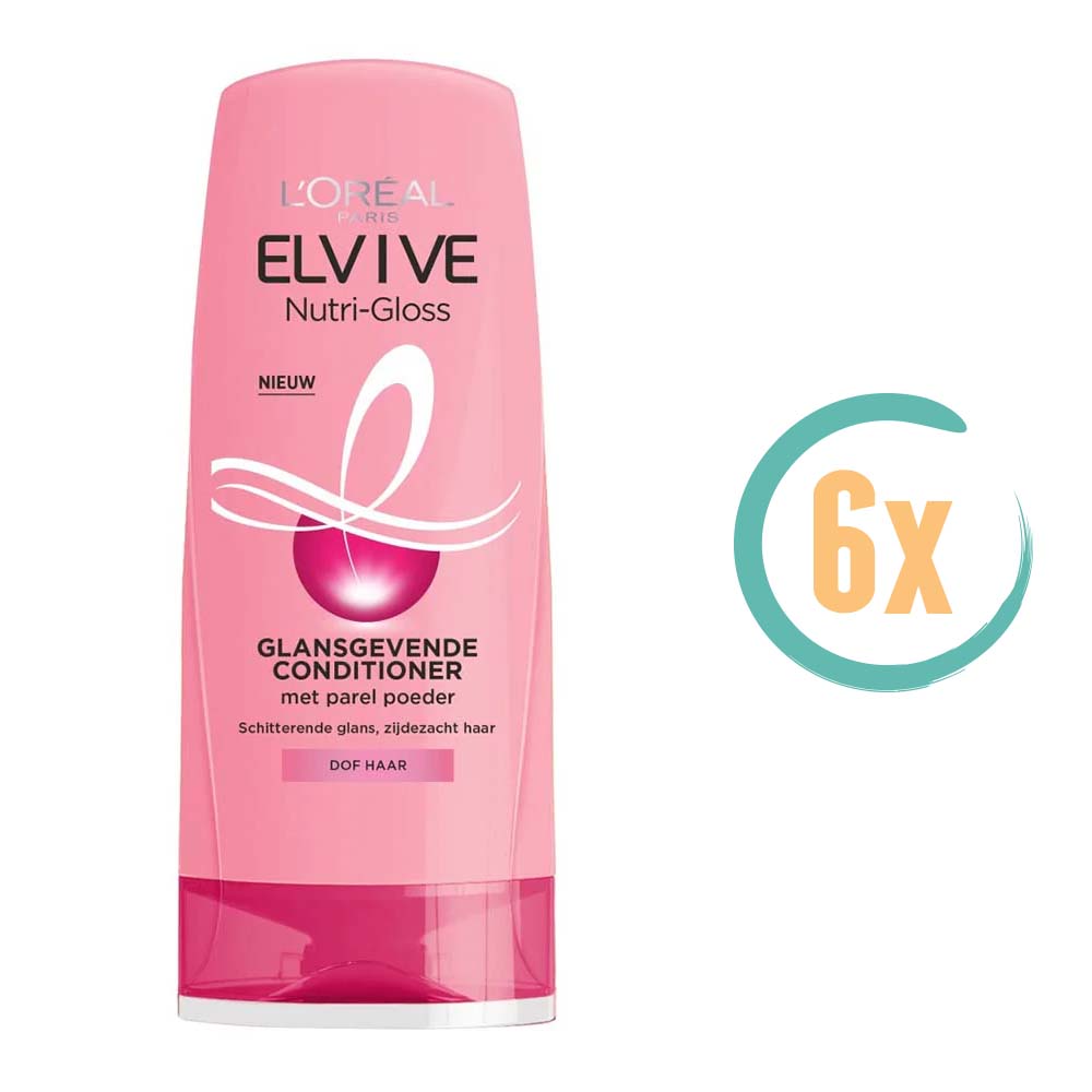 6x L'Oréal Elvive Nutri Gloss Conditioner 200ml