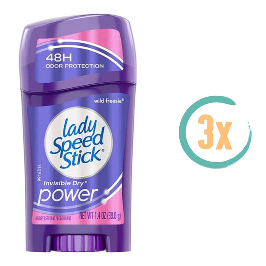 3x Lady Speed Stick Invisible Dry Wild Freesia 39,6gr