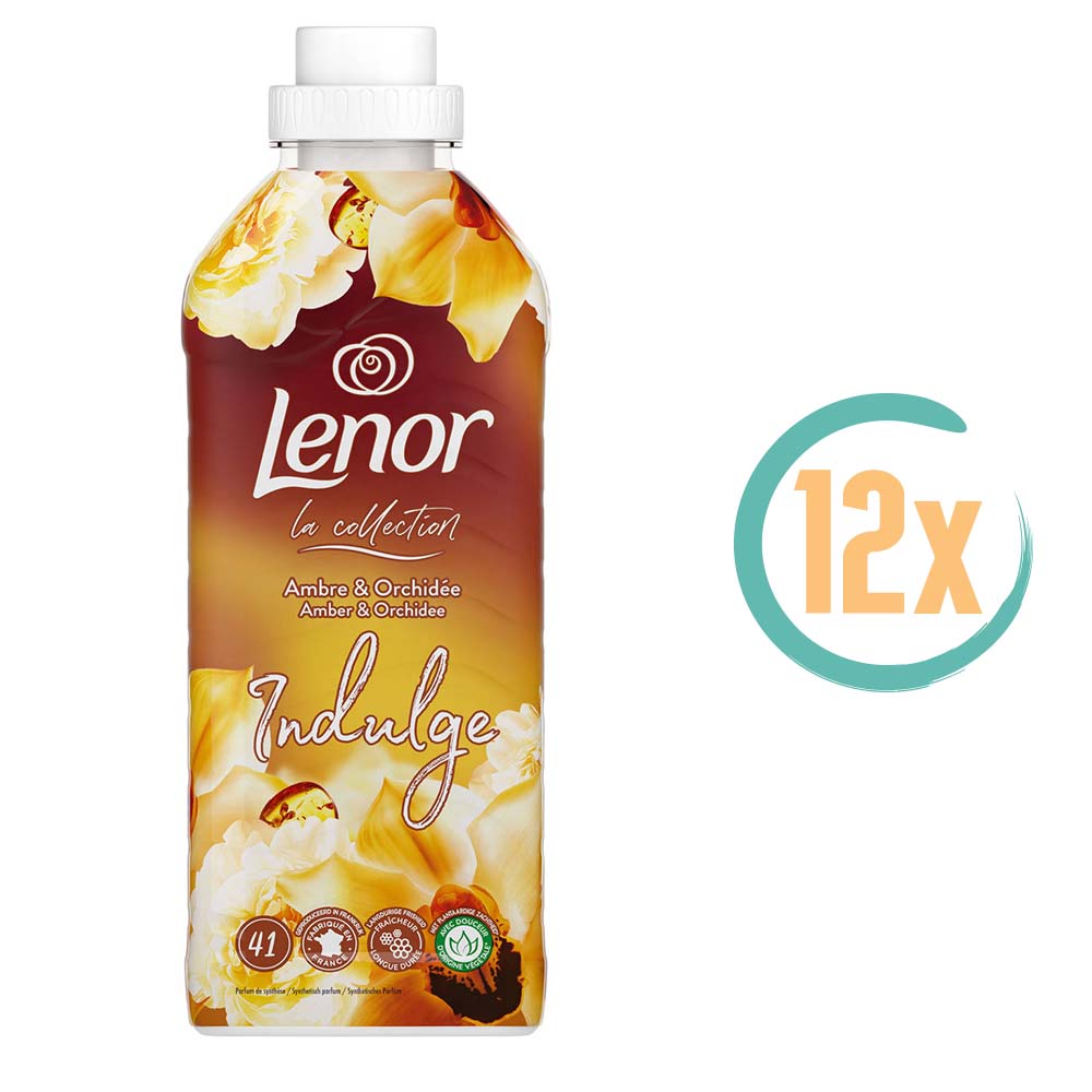 12x Lenor Orchidee & Amber Wasverzachter 41 wasbeurten