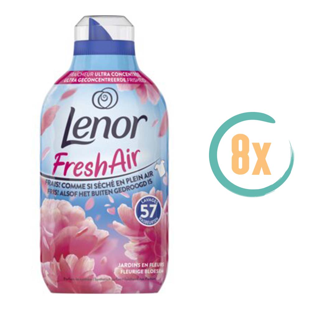 8x Lenor Fresh Air Fleurige Bloesem Wasverzachter 57 Wasbeurten