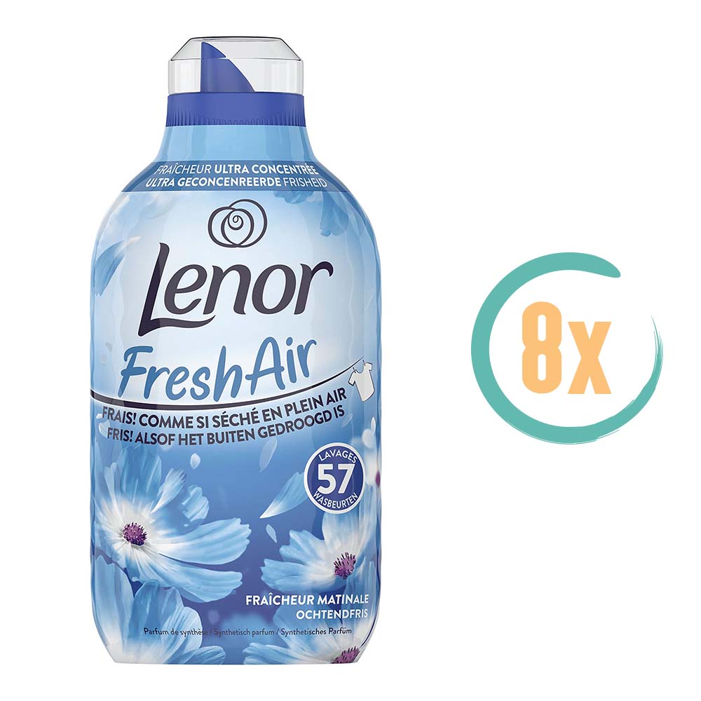 8x Lenor Fresh Air Ochtendfris Wasverzachter 57 Wasbeurten