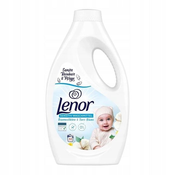 4x Lenor Sensitive Katoenbloesem Wasmiddel 1500ml