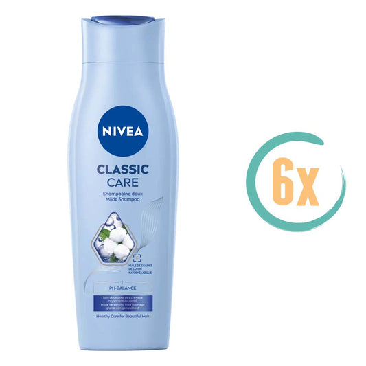 6x Nivea Classic Care Milde Shampoo 250ml