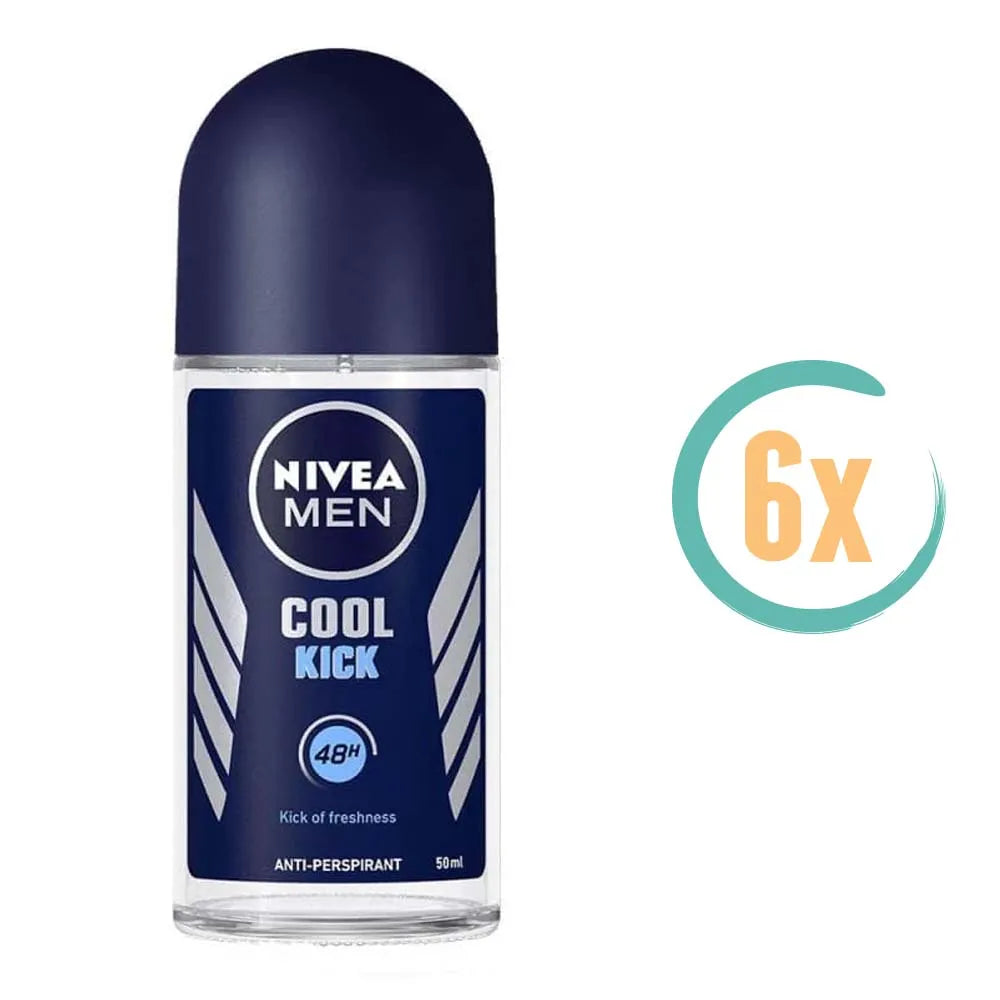 6x Nivea Cool Kick Deoroller 50ml