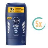 5x Nivea Cool Kick Deostick 50ml