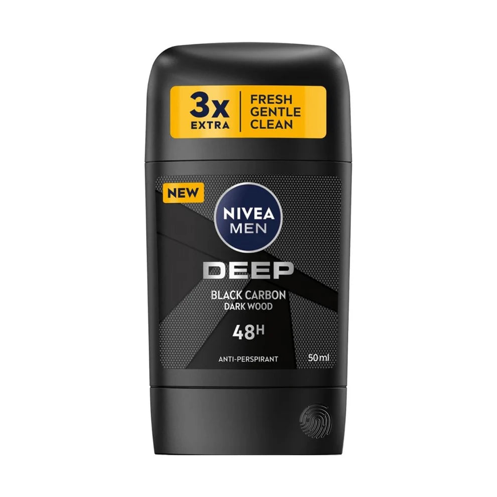 5x Nivea Deep Black Carbon Deostick 50ml