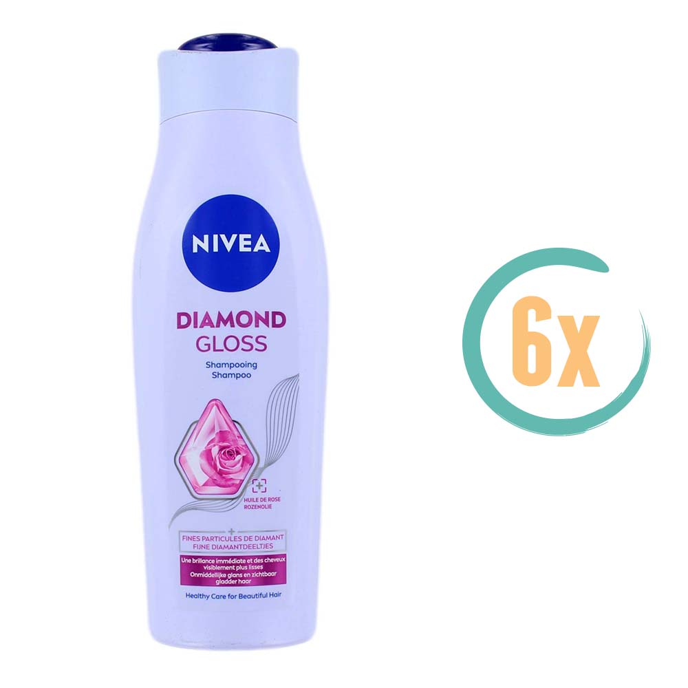 6x Nivea Diamond Gloss Shampoo 250ml