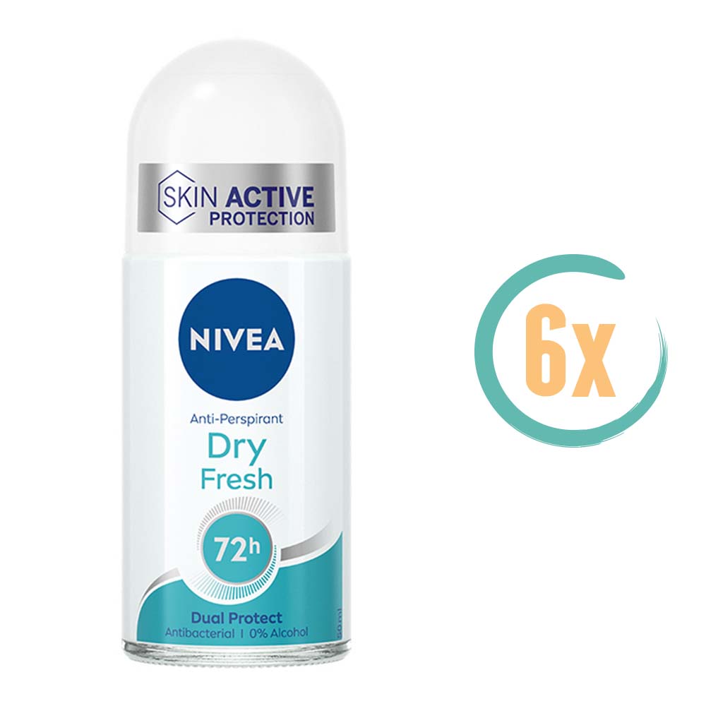 6x Nivea Dry Fresh Deoroller 50ml