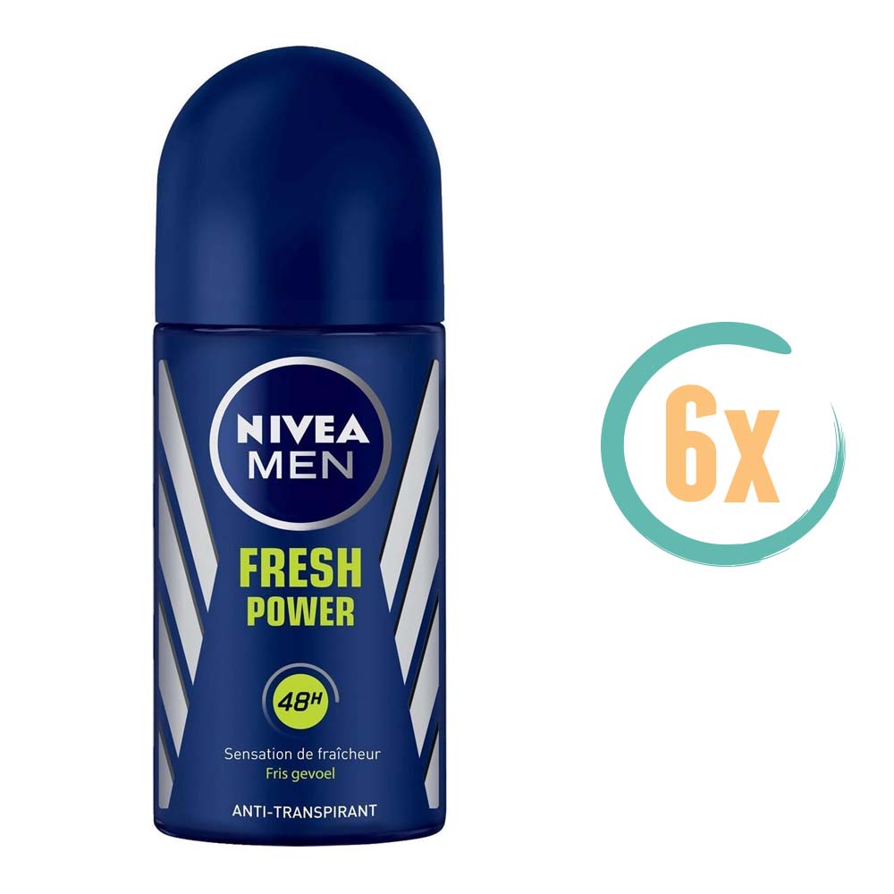 6x Nivea Fresh Power Deoroller 50ml