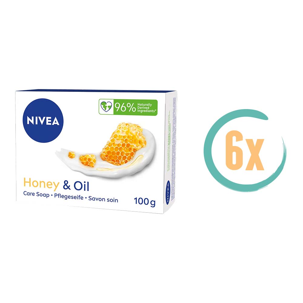 6x Nivea Honey & Oil Zeep 100gr