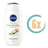 6x Nivea Shea Butter & Botanical Oil Douchegel 250ml, VoordeligInslaan.nl