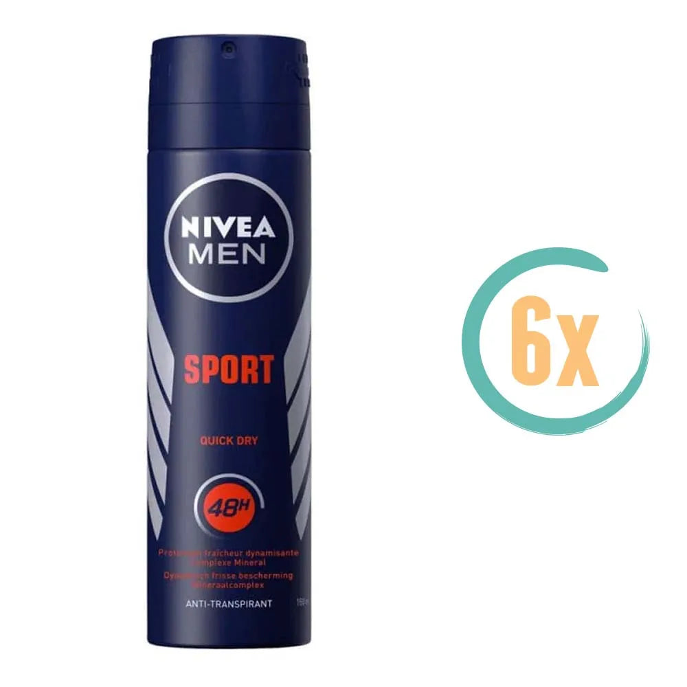 6x Nivea Sport Deospray 150ml