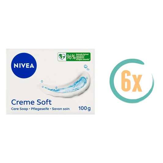 6x Nivea Creme Soft Zeep 100gr