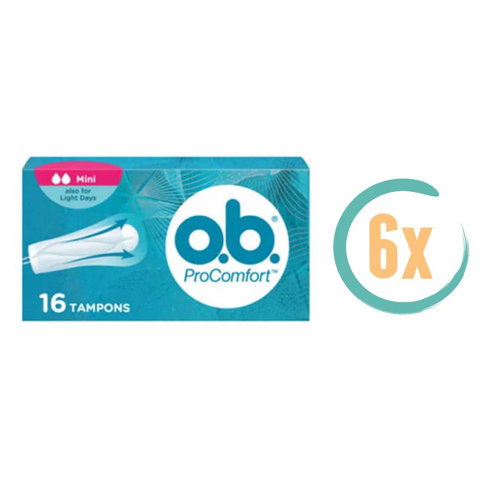 6x OB Tampons ProComfort Mini 16 stuks