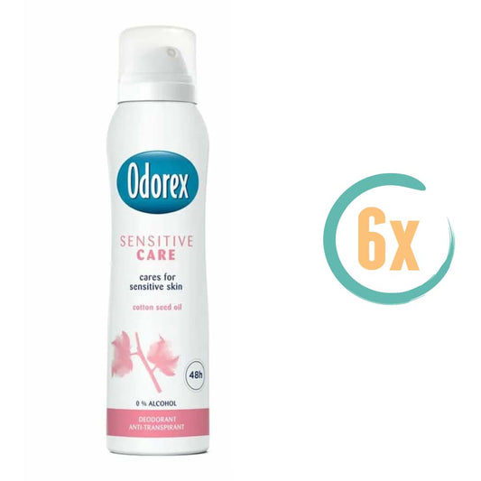 6x Odorex Sensitive Care Deospray 150ml