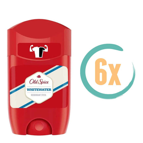 6x Old Spice Whitewater Deostick 50ml, VoordeligInslaan.nl