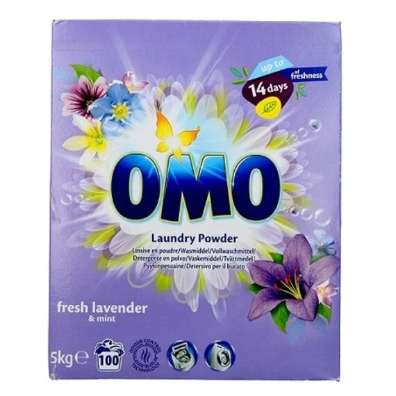 Omo Waspoeder Lavendel & Mint 5kg, VoordeligInslaan.nl