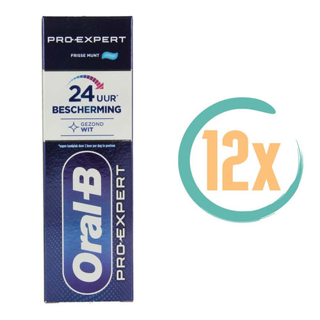 12x Oral-B Pro-Expert Gezond Wit Tandpasta 75ml, VoordeligInslaan.nl