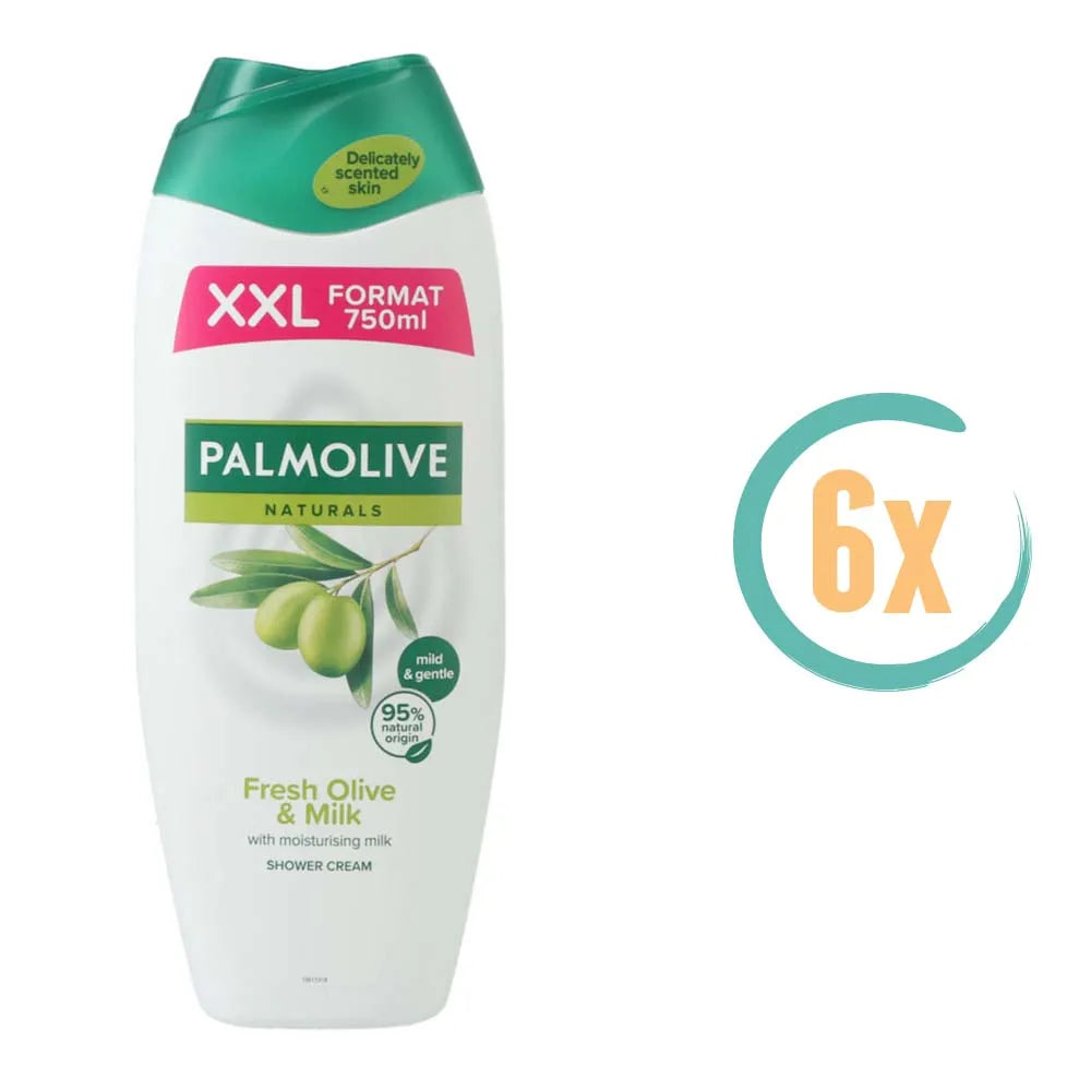 6x Palmolive Olijf & Melk Douchecreme 750ml