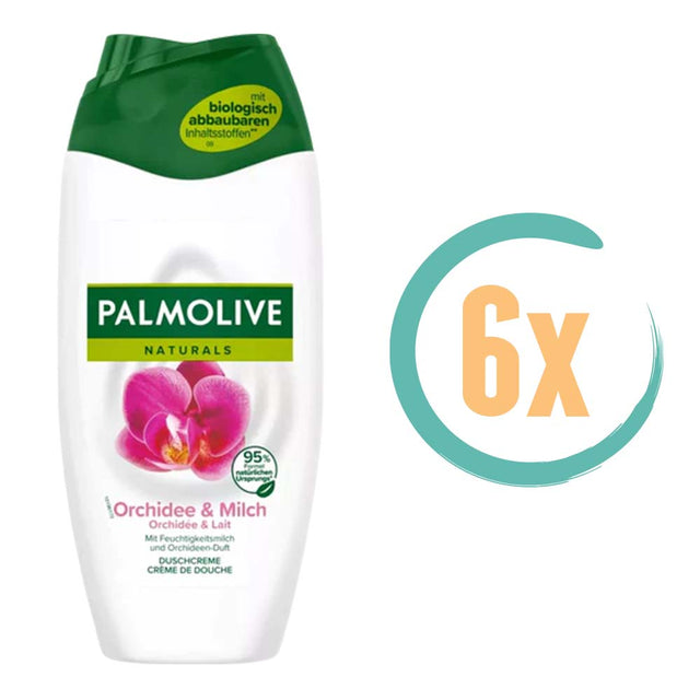 6x Palmolive Melk & Orchidee Douchecreme 250ml, VoordeligInslaan.nl