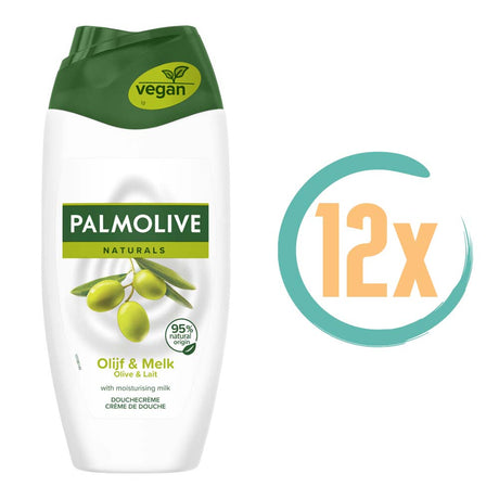 12x Palmolive Olijf & Melk Douchecreme 250ml, VoordeligInslaan.nl