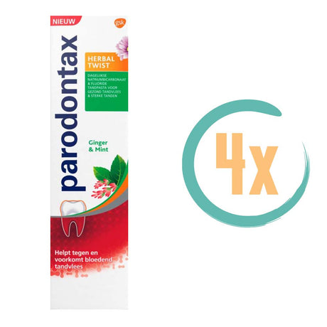 4x Parodontax Herbal Twist Tandpasta 75ml, VoordeligInslaan.nl