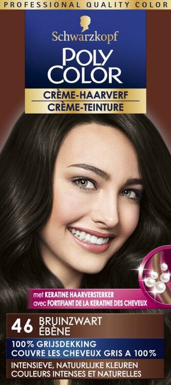 3x Poly Color Creme Haarverf 46 Bruinzwart, VoordeligInslaan.nl