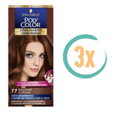 3x Poly Color Creme Haarverf 77 Kastanje, VoordeligInslaan.nl