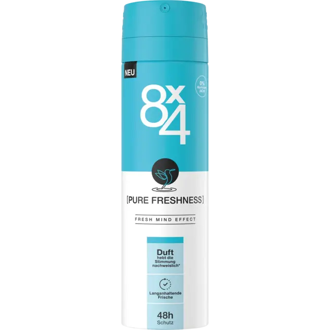 6x Pure Freshness 8x4 Deospray 150ml, VoordeligInslaan.nl