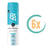 6x Pure Freshness 8x4 Deospray 150ml, VoordeligInslaan.nl