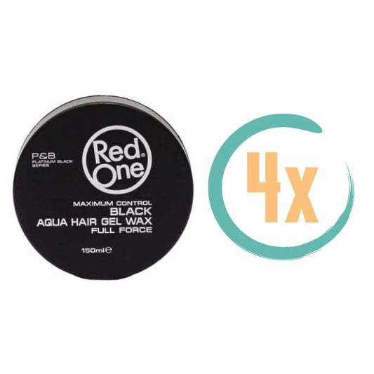 4x Red One Haarwax Zwart 150ml, VoordeligInslaan.nl