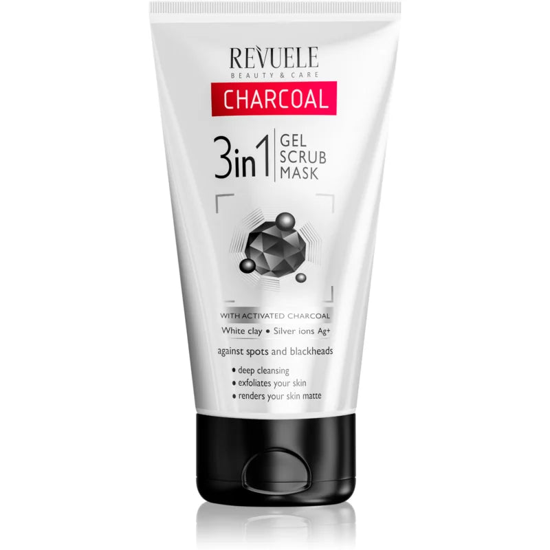 Revuele 3In1 Gel Scrub Masker Charcoal 150ml