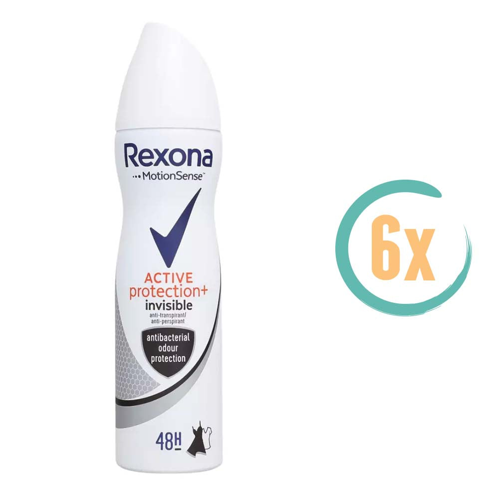 6x Rexona Active Protection+ Invisible Deospray 150ml