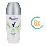 6x Rexona Aloë Vera 0% alcohol Deoroller 50ml