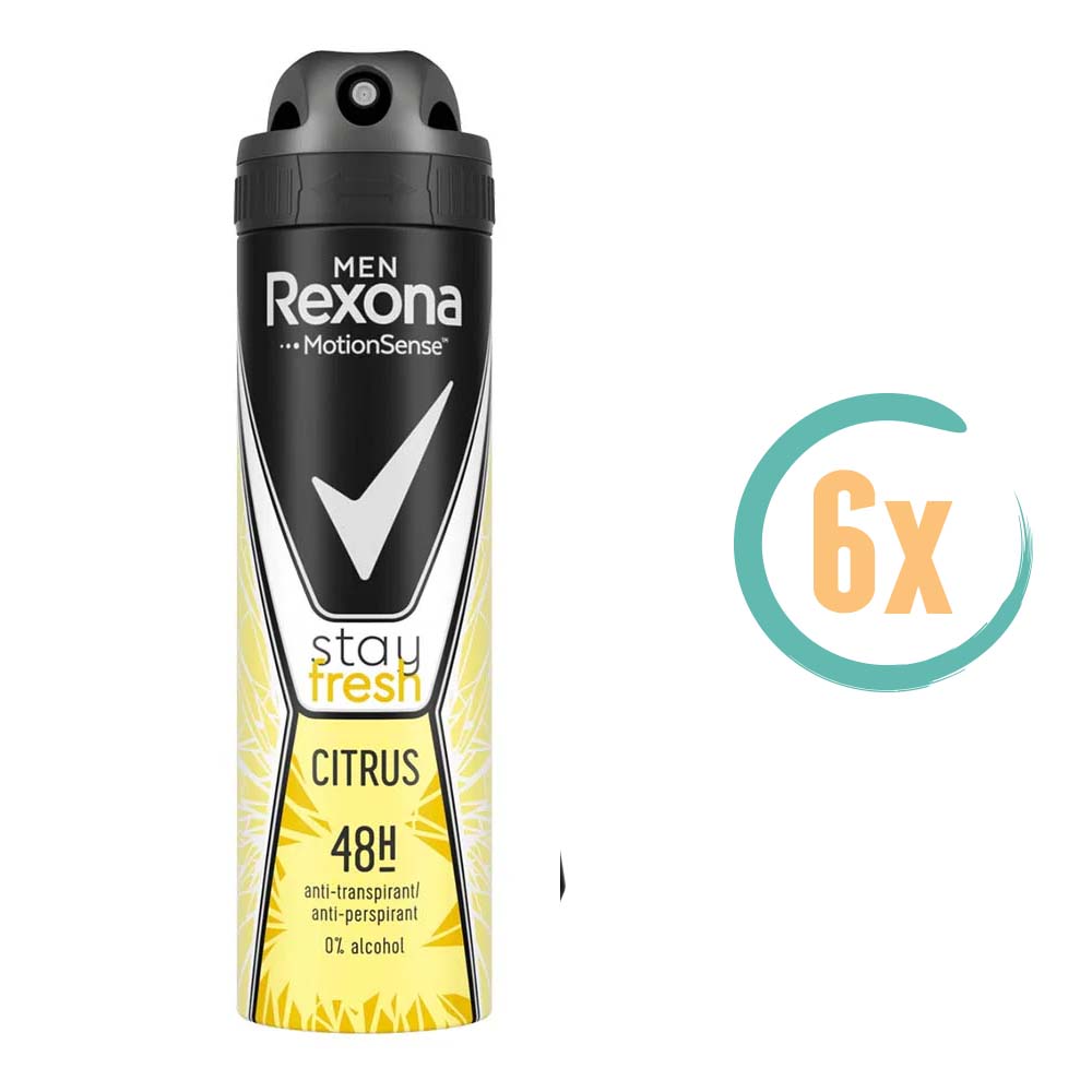 6x Rexona Citrus Fresh Deospray 150ml