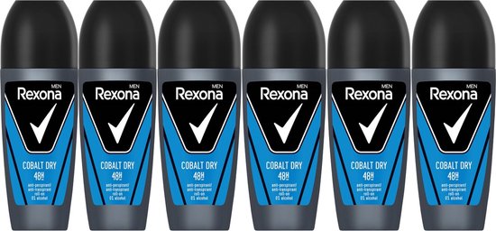 6x Rexona Cobalt Dry 48H Deoroller 50ml