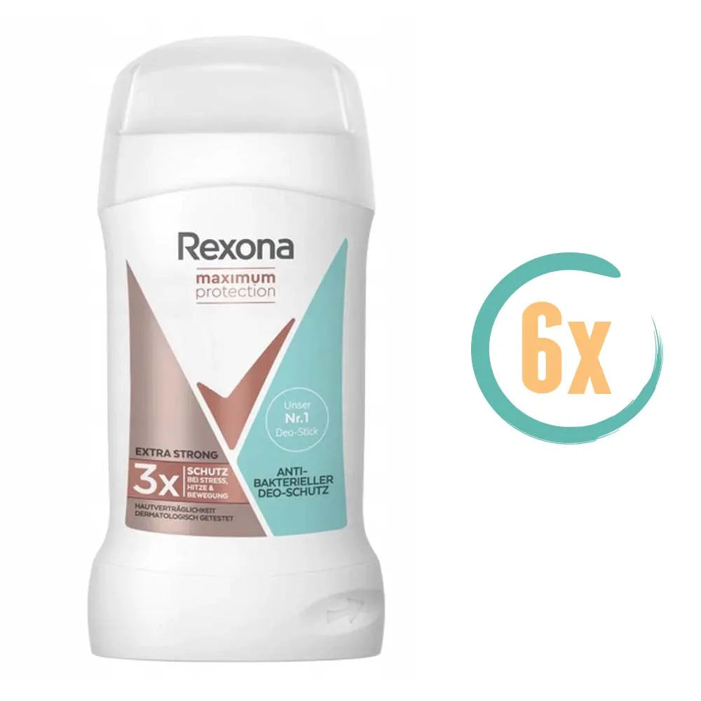 6x Rexona Maximum Protection Extra Strong Deostick 40ml