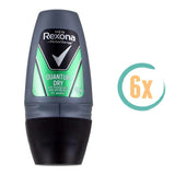 6x Rexona Quantum Dry 48H Deoroller 50ml