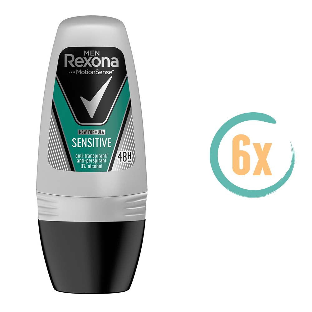 6x Rexona Sensitive Deoroller 50ml