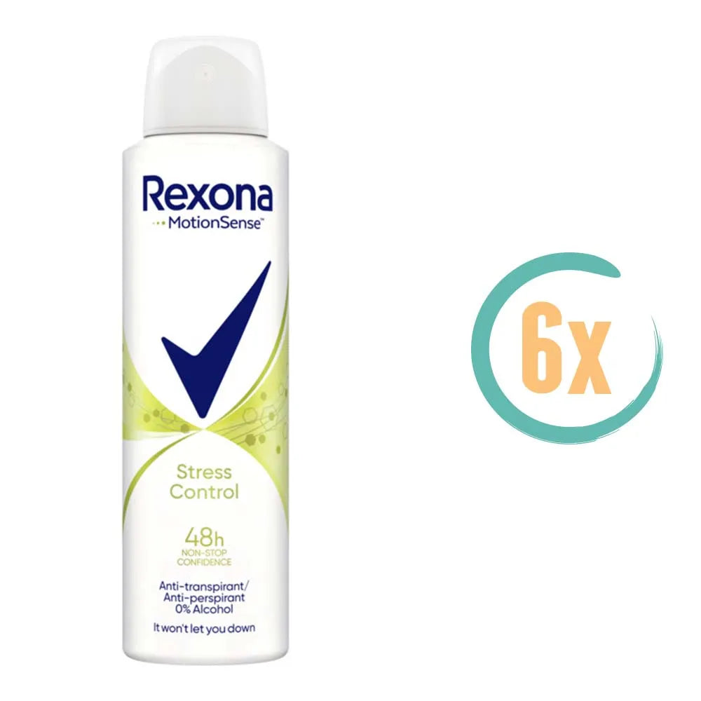 6x Rexona Motion Sense Stress Control Deospray 150ml