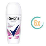 6x Rexona Powder Dry 72H Deoroller 50ml