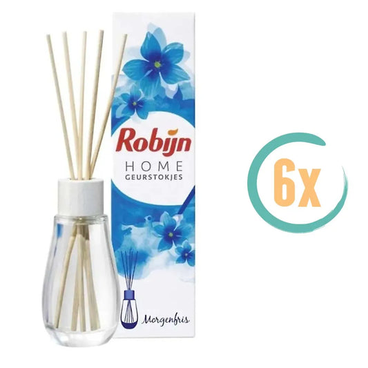 6x Robijn Home Morgenfris Geurstokjes 45ml