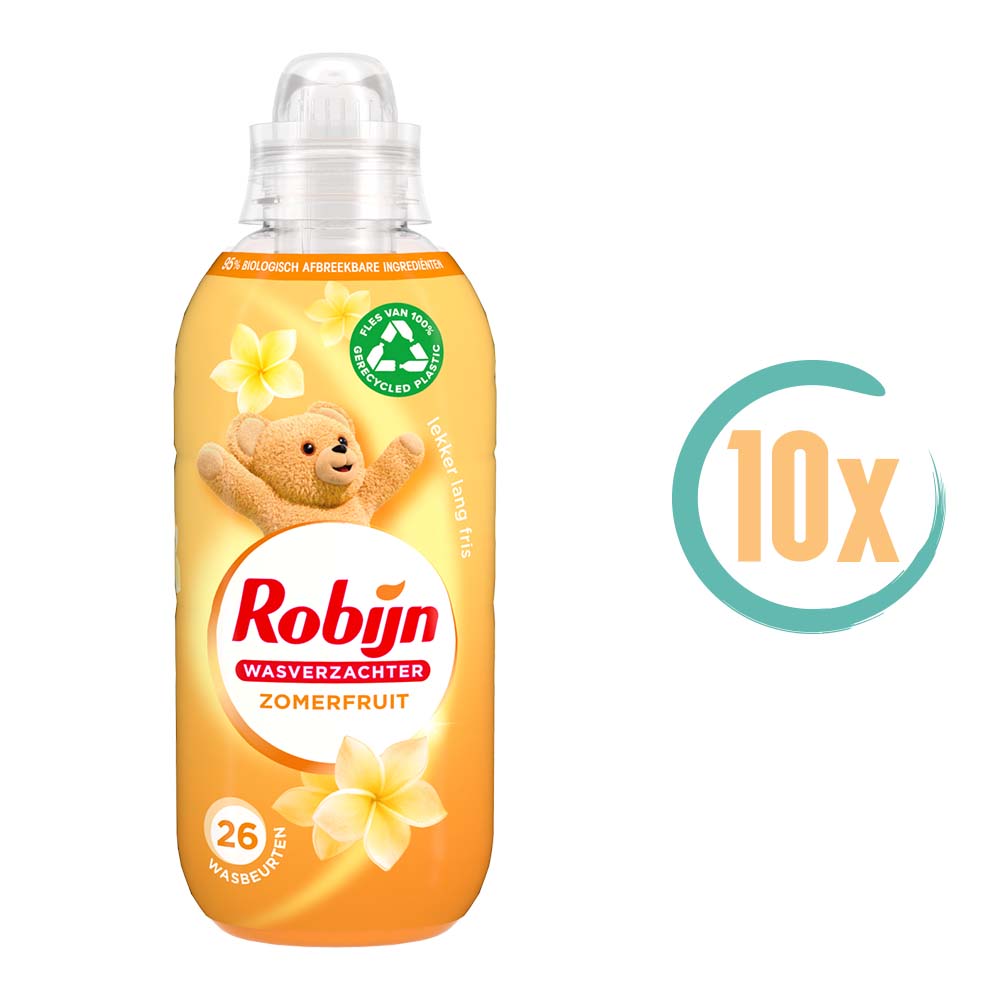 10x Robijn Zomerfruit Wasverzachter 650ml