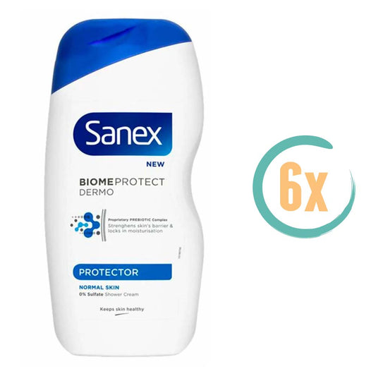 6x Sanex Dermo Protector Biome Douchegel 500ml