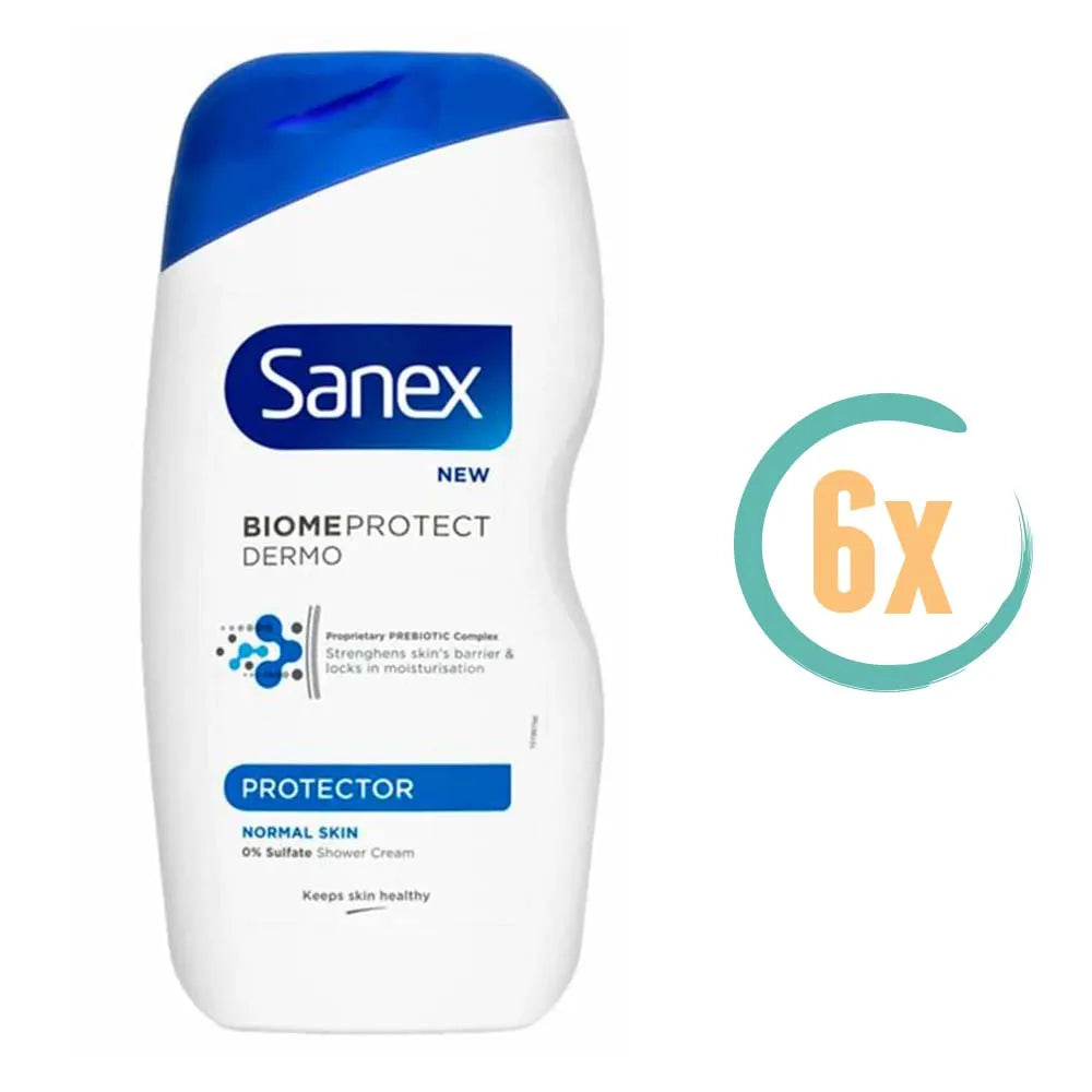 6x Sanex Dermo Protector Biome Douchegel 250ml