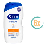 6x Sanex Expert Skin Sensitive Douchegel 400ml