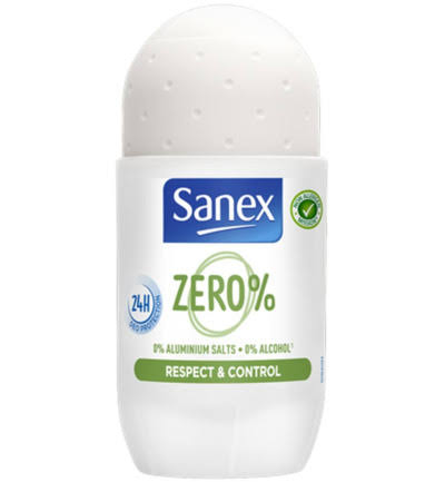 6x Sanex Zero Respect & Control Deoroller 50ml, VoordeligInslaan.nl