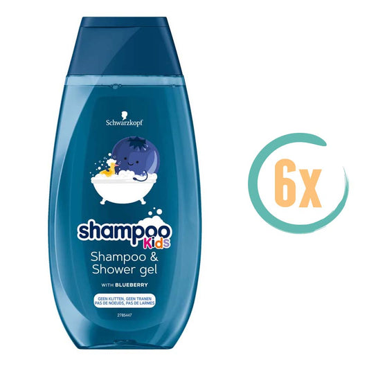 6x Schwarzkopf Kids Shampoo en Douchegel 250ml